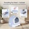 Fully Enclosed Hooded Litter Pan with Front Entry Odor Close Door, Cat Litter Scoop Included